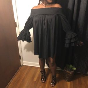 Dress black off the shoulder